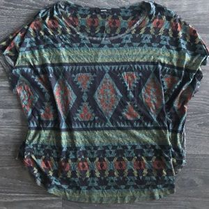 Enti Aztec Loose Flowey Shirt - Santa Fe Boutique
